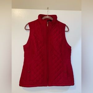 Weatherproof Sherpa-Lined Red Vest